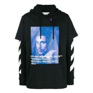 NEW Off-White Bernini Back Printing Casual Black Hoodie Virgil Abloh Size Medium